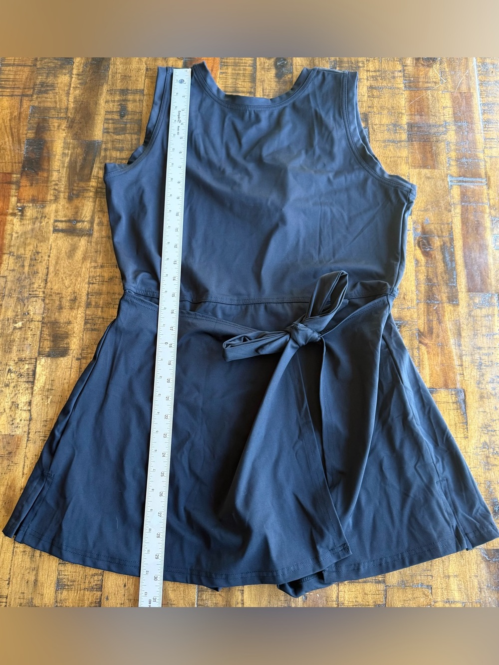 Crane Athleisure Dress | Large 12‑14 | Black | Tie Waist | NWT | Pickleball/Tenn - Picture 10 of 14